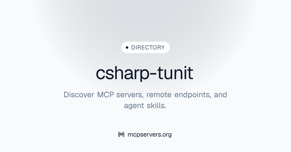 csharp-tunit | Agent Skills Library