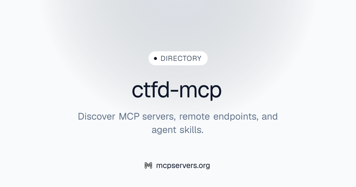 Ctfd MCP Server | Awesome MCP Servers