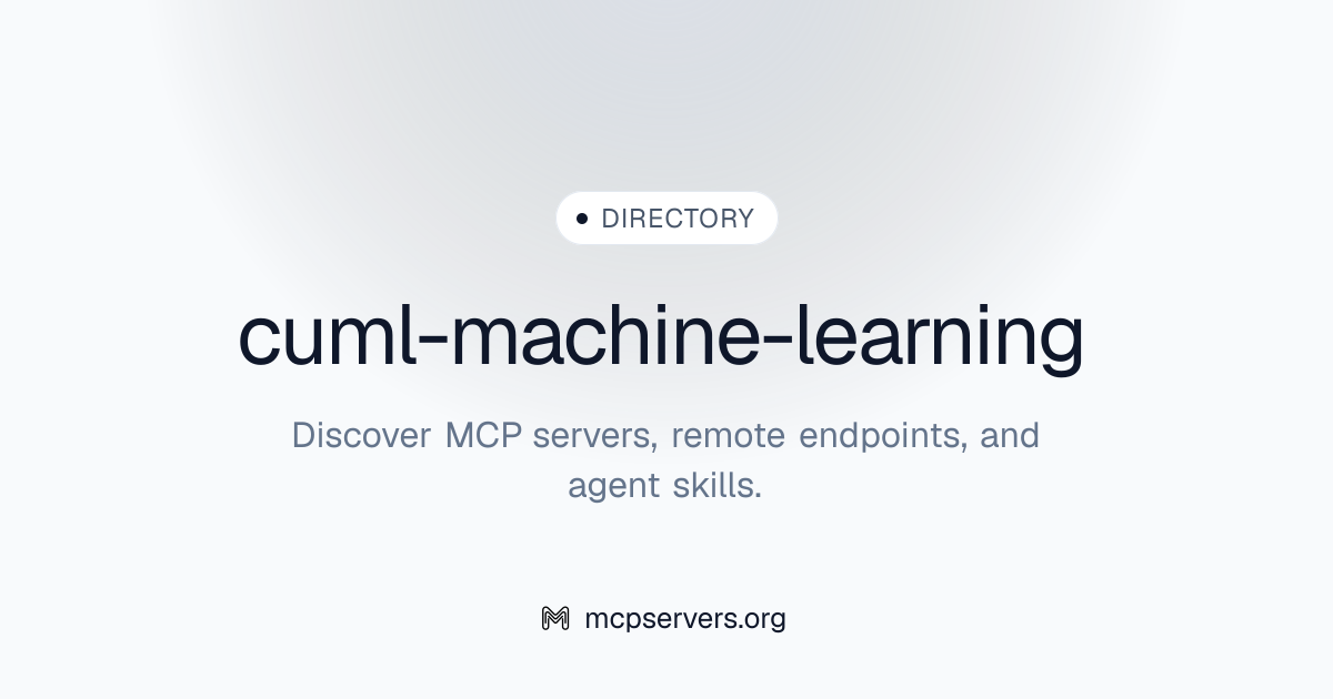 cuml-machine-learning | Agent Skills Library