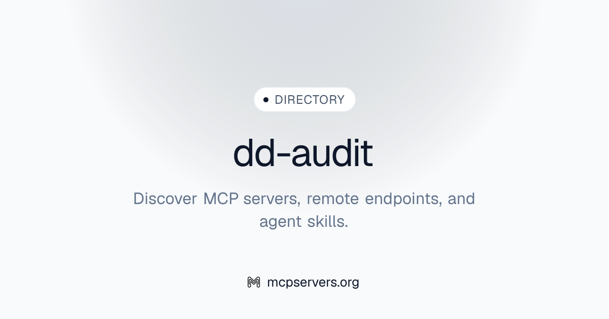 dd-audit | Agent Skills Library