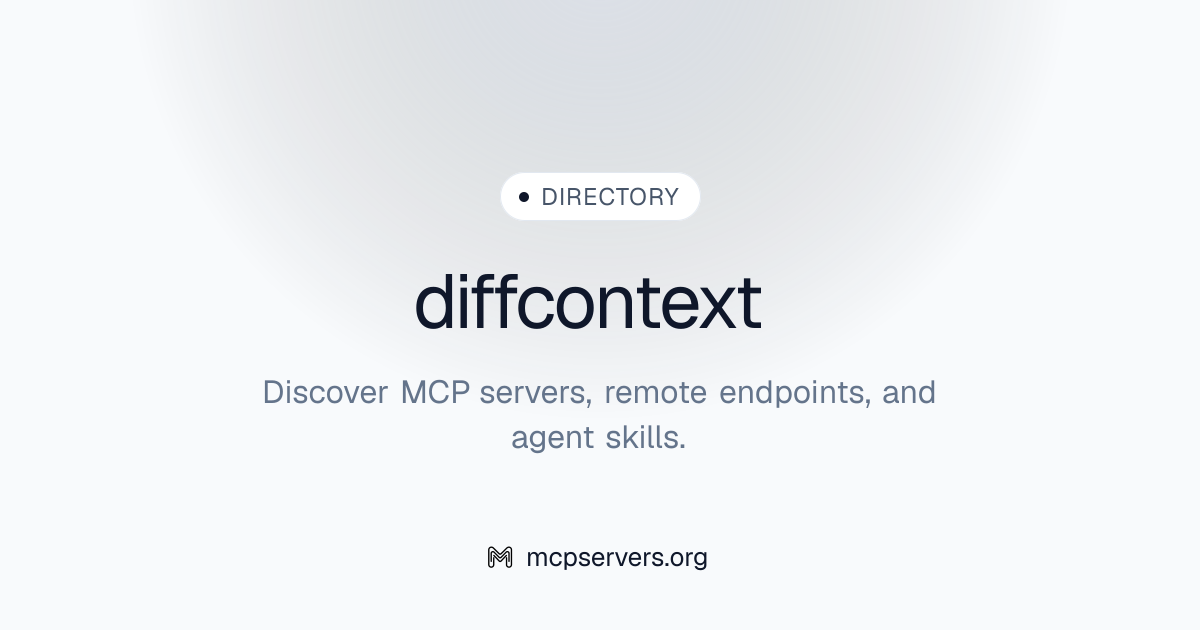 Diffcontext MCP Server | Awesome MCP Servers