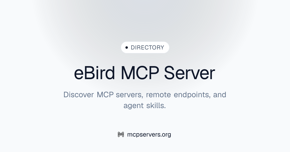 eBird MCP Server | Awesome MCP Servers
