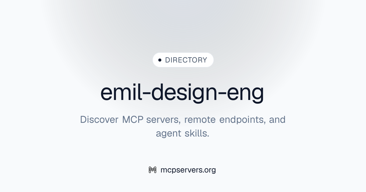 emil-design-eng | Agent Skills Library