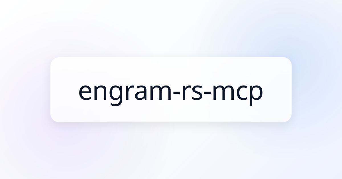 engram-rs-mcp | Awesome MCP Servers