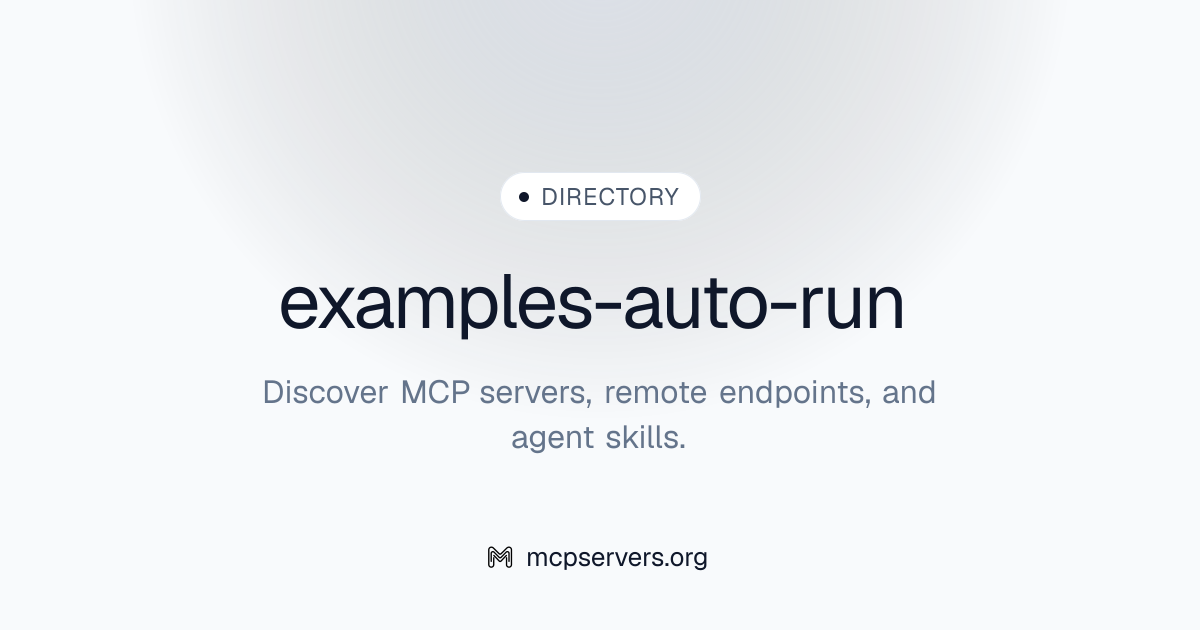 examples-auto-run | Agent Skills Library