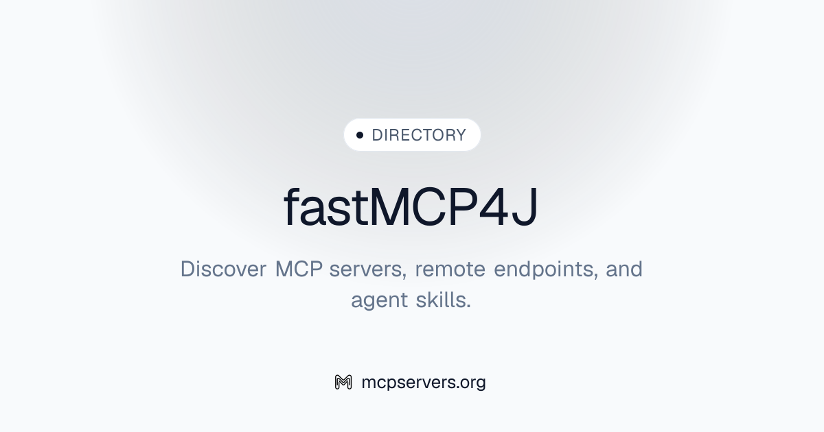Fast MCP4 J MCP Server | Awesome MCP Servers