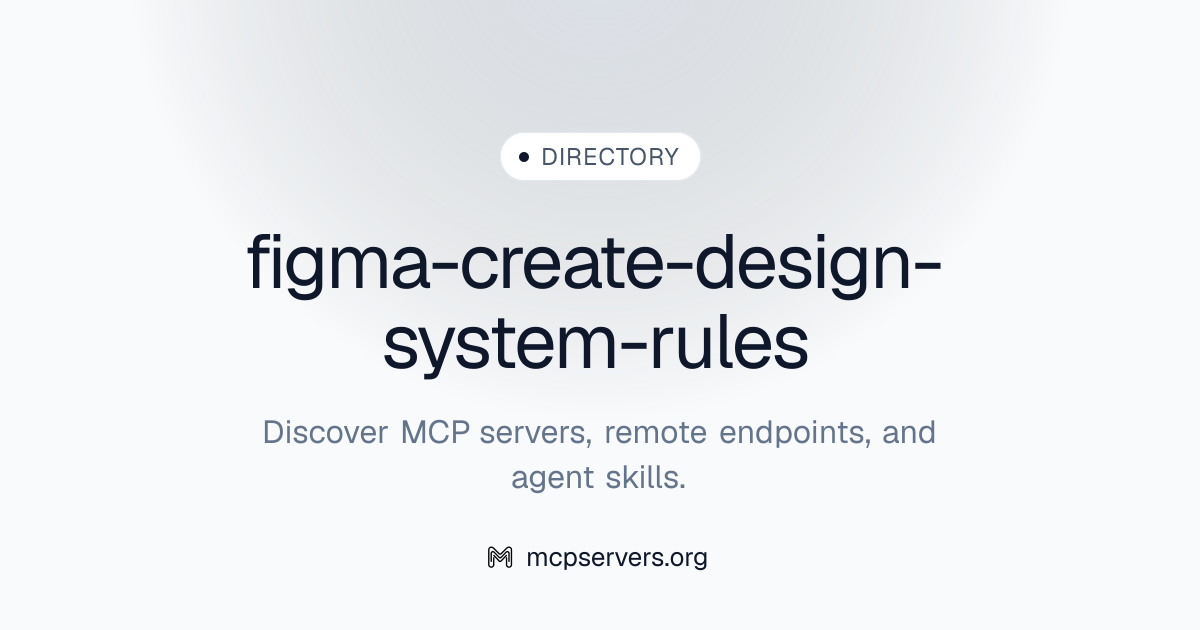 figma-create-design-system-rules | Agent Skills Library