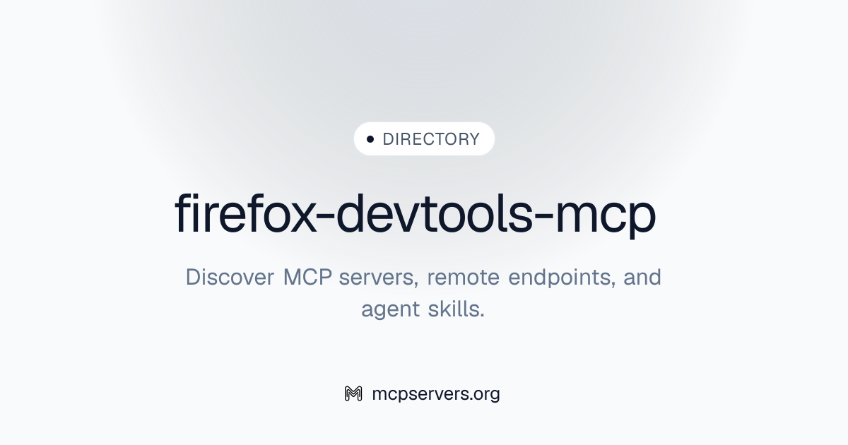 Official Firefox DevTools MCP Server | Awesome MCP Servers
