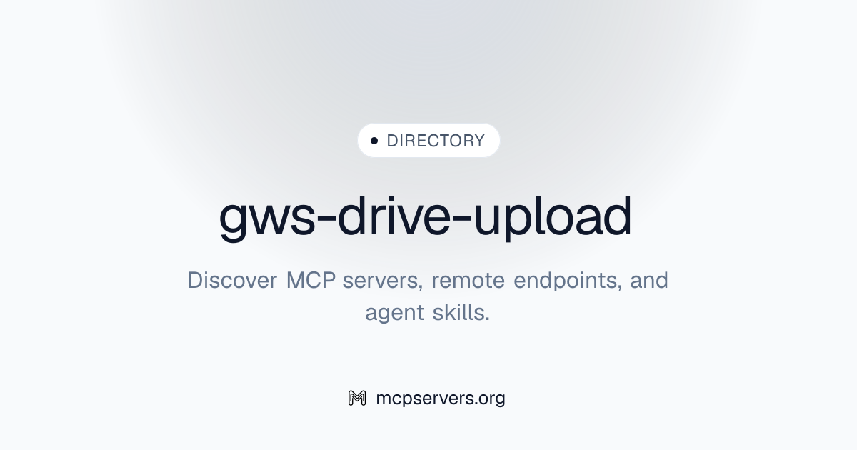 gws-drive-upload | Agent Skills Library