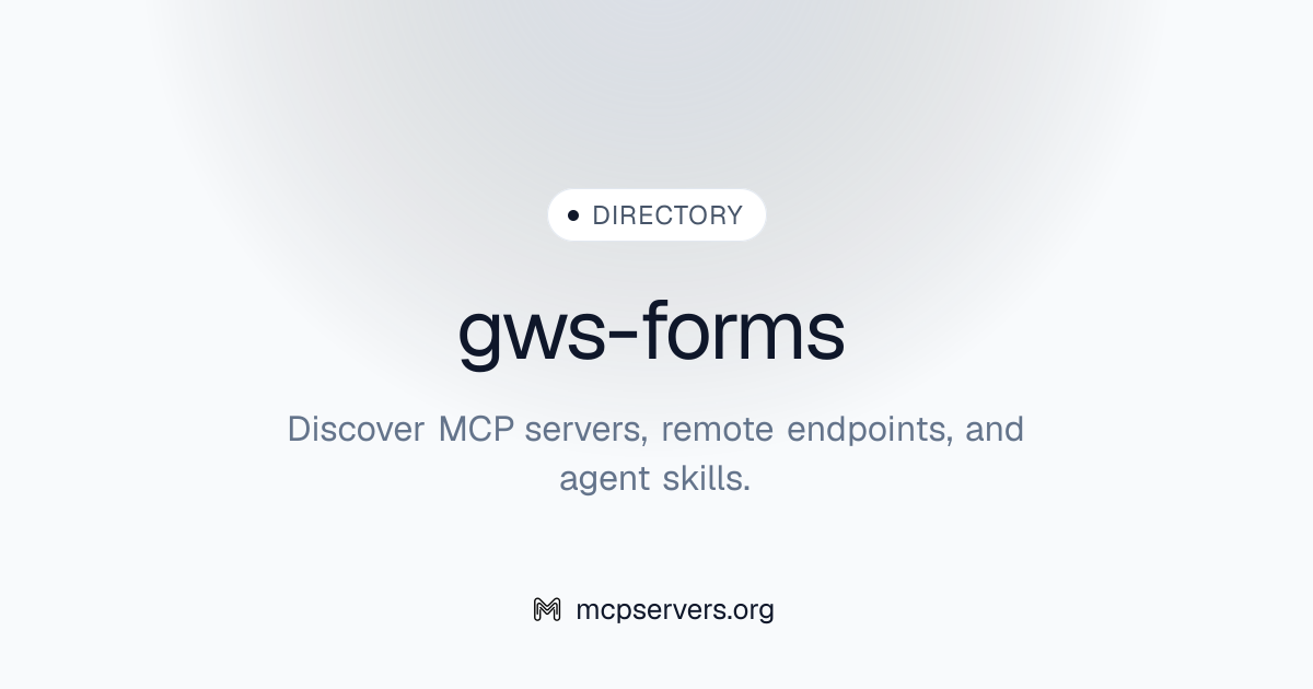 gws-forms | Agent Skills Library