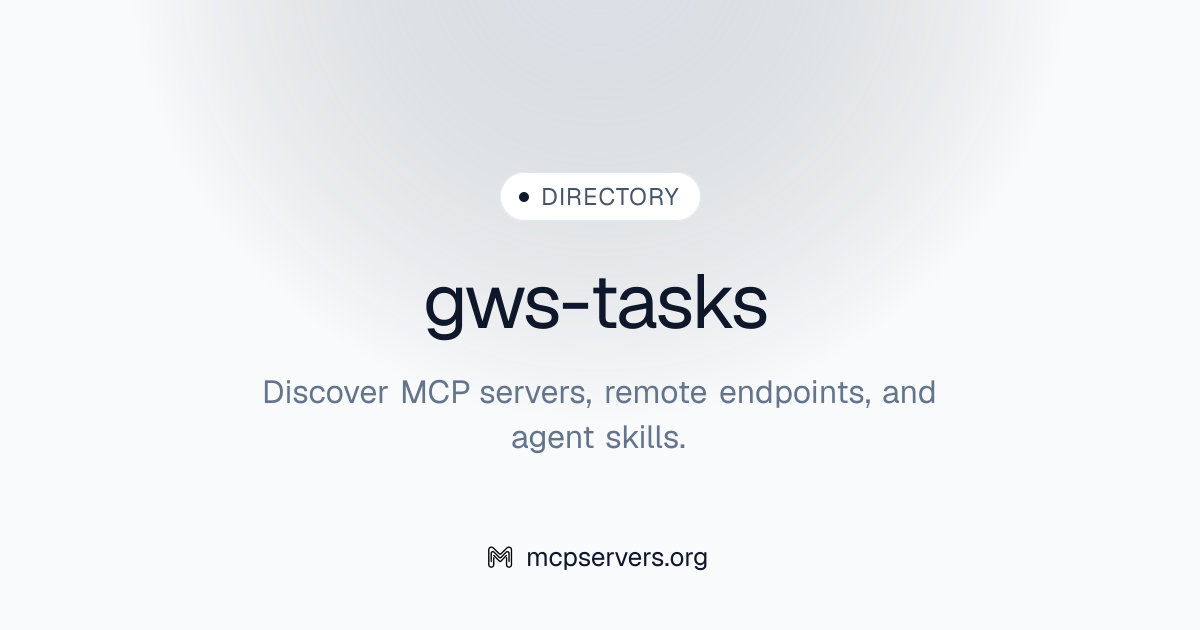 gws-tasks | Agent Skills Library