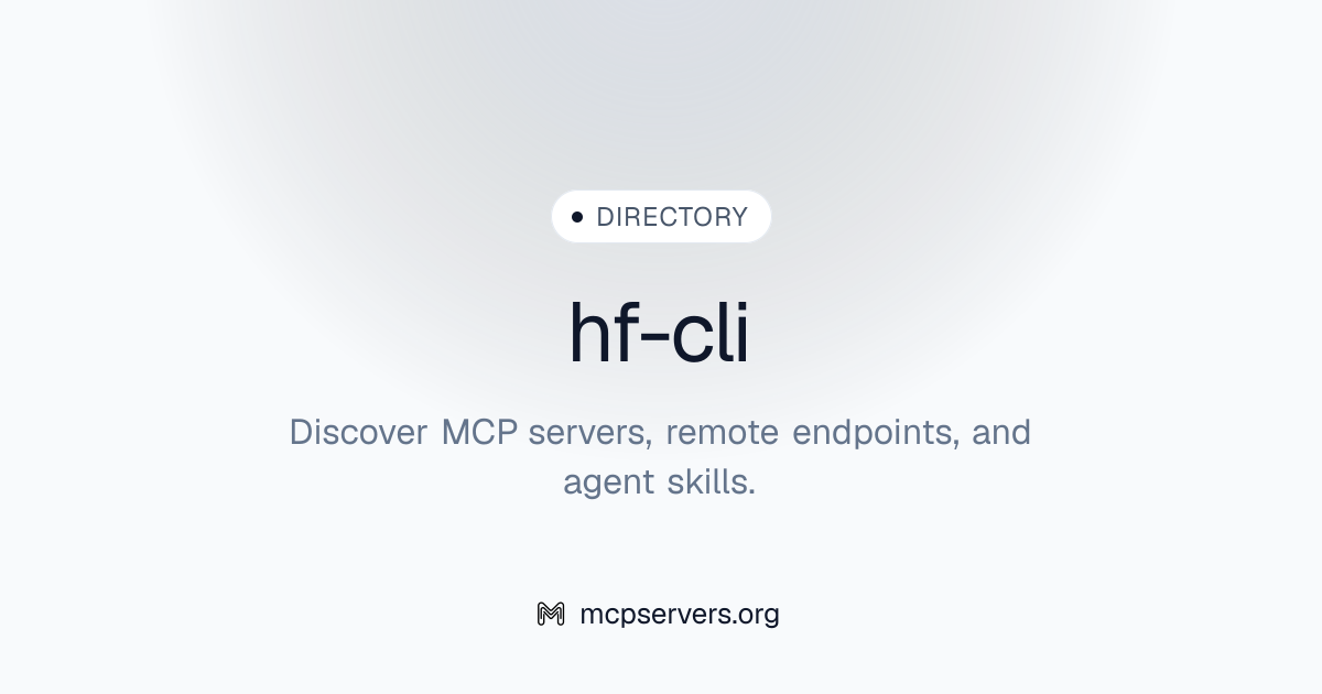 hf-cli | Agent Skills Library