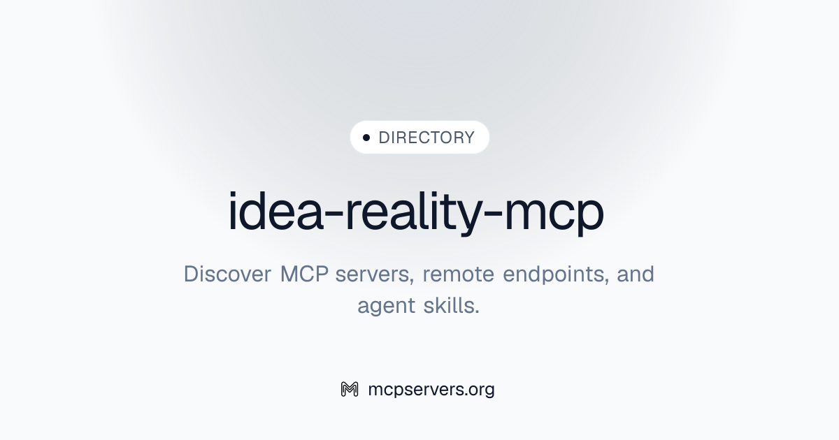 Idea Reality MCP Server | Awesome MCP Servers