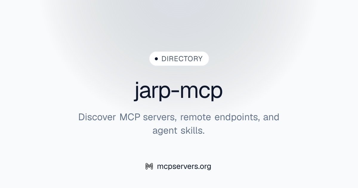 Jarp MCP Server | Awesome MCP Servers