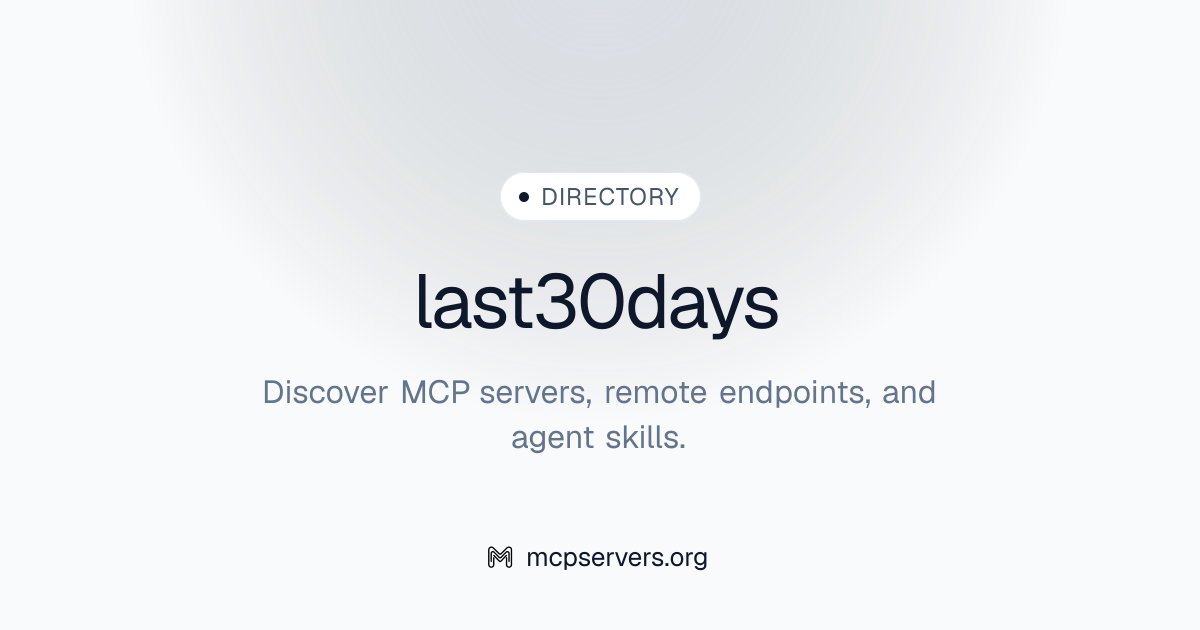 last30days | Agent Skills Library