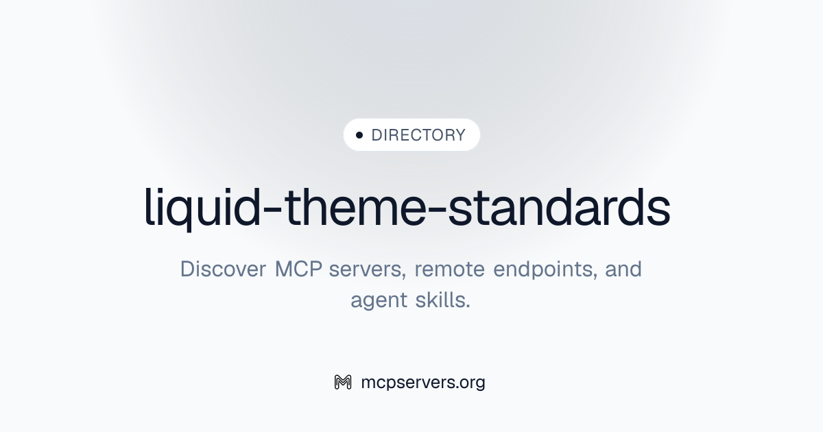 liquid-theme-standards | Agent Skills Library