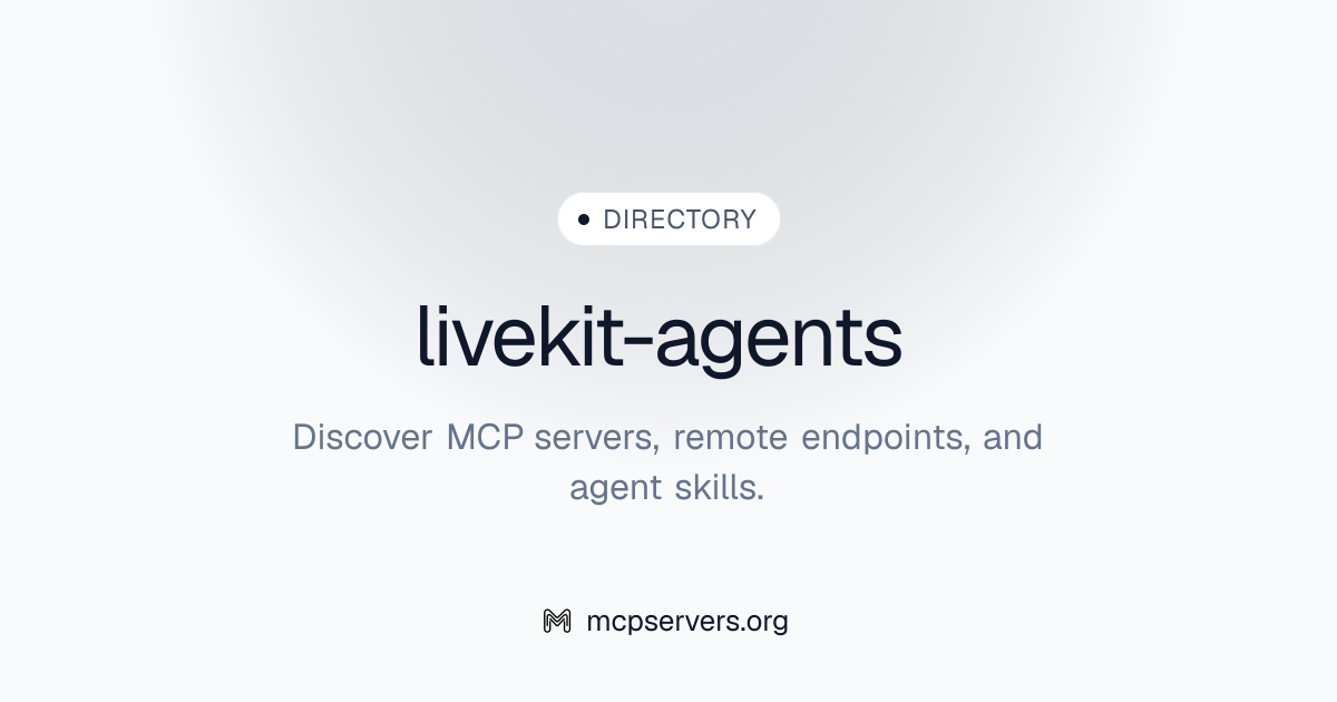 livekit-agents | Agent Skills Library