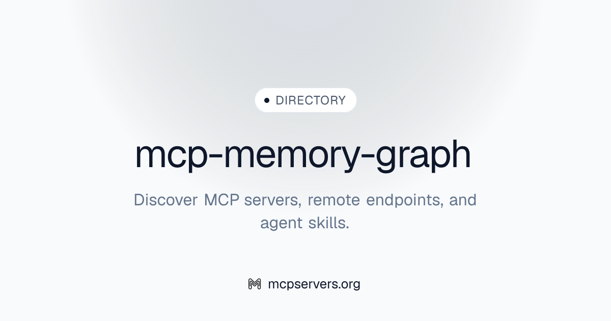 mcp-memory-graph Server | Awesome MCP Servers