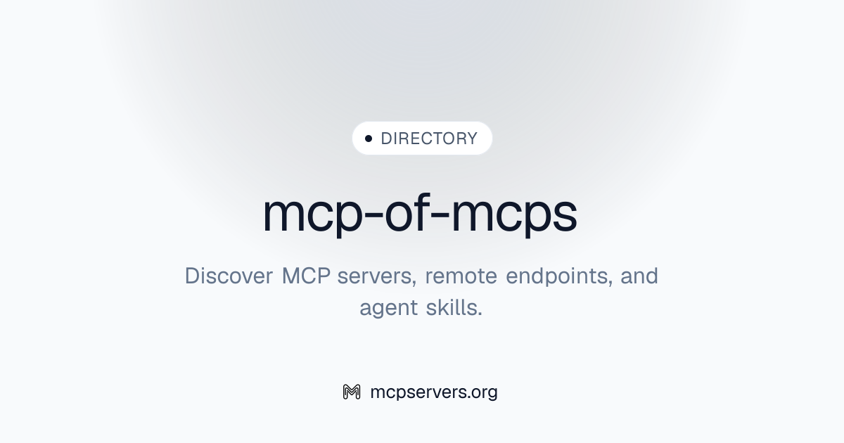 Of Mcps MCP Server | Awesome MCP Servers