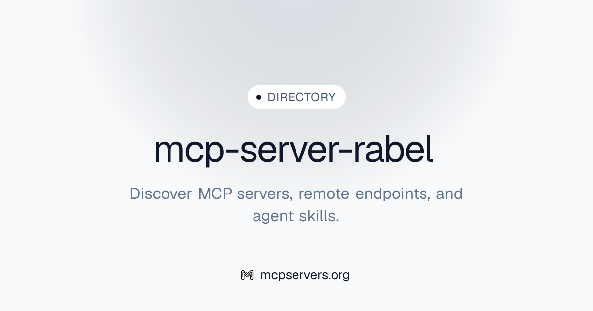 Rabel MCP Server | Awesome MCP Servers