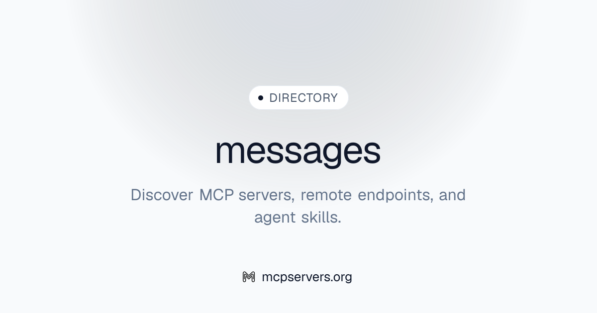 Messages MCP Server | Awesome MCP Servers