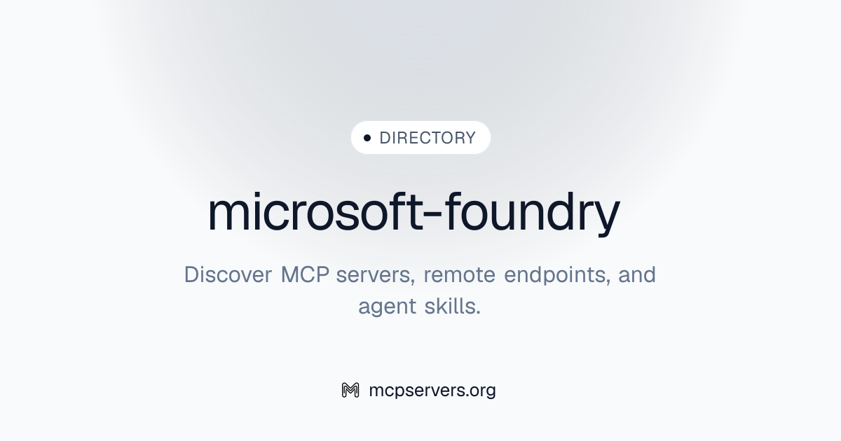microsoft-foundry | Agent Skills Library