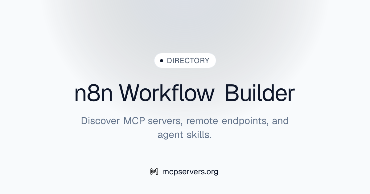 n8n Workflow Builder MCP Server | Awesome MCP Servers