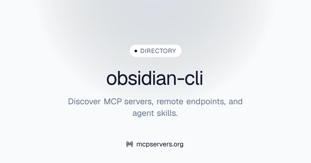 obsidian-cli | Agent Skills Library