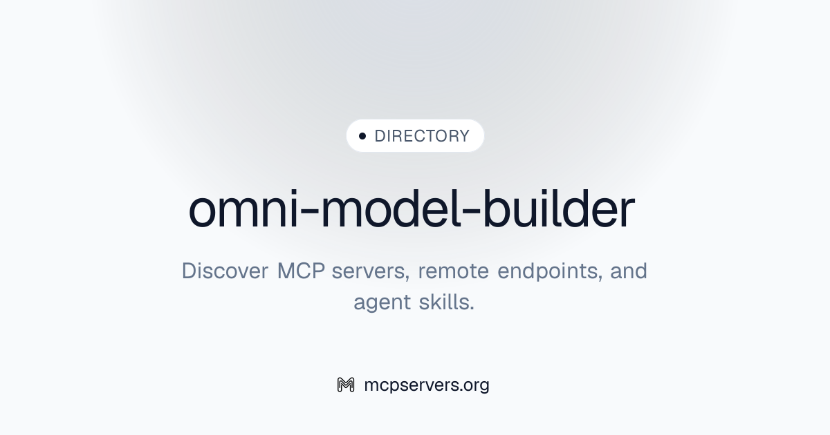 omni-model-builder | Agent Skills Library