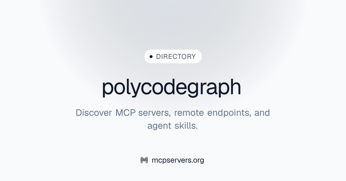 polycodegraph MCP Server | Awesome MCP Servers