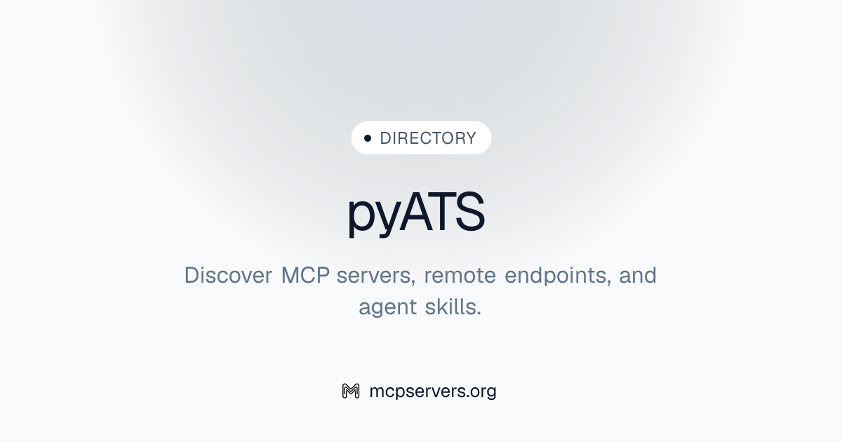 Py ATS MCP Server | Awesome MCP Servers