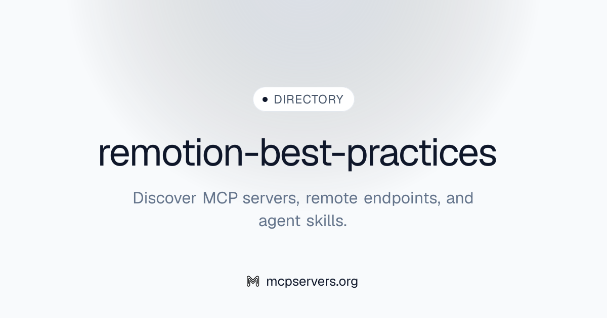 remotion-best-practices | Agent Skills Library
