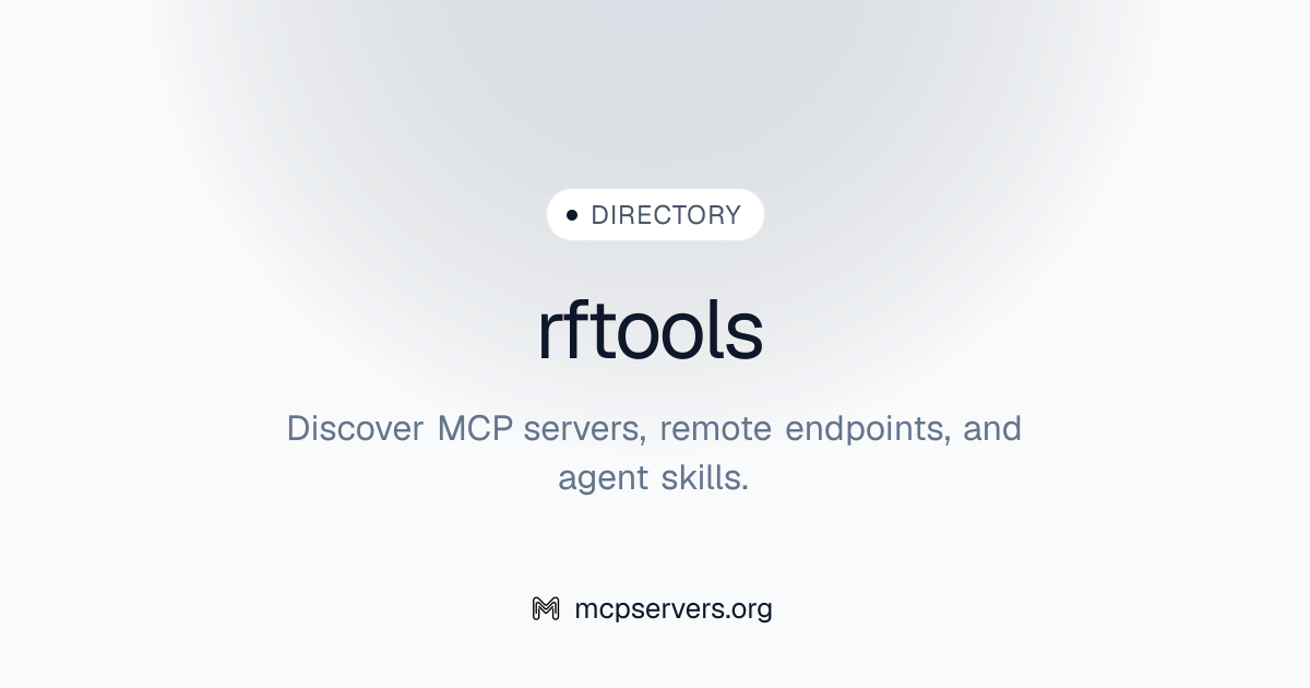 Rftools MCP Server | Awesome MCP Servers