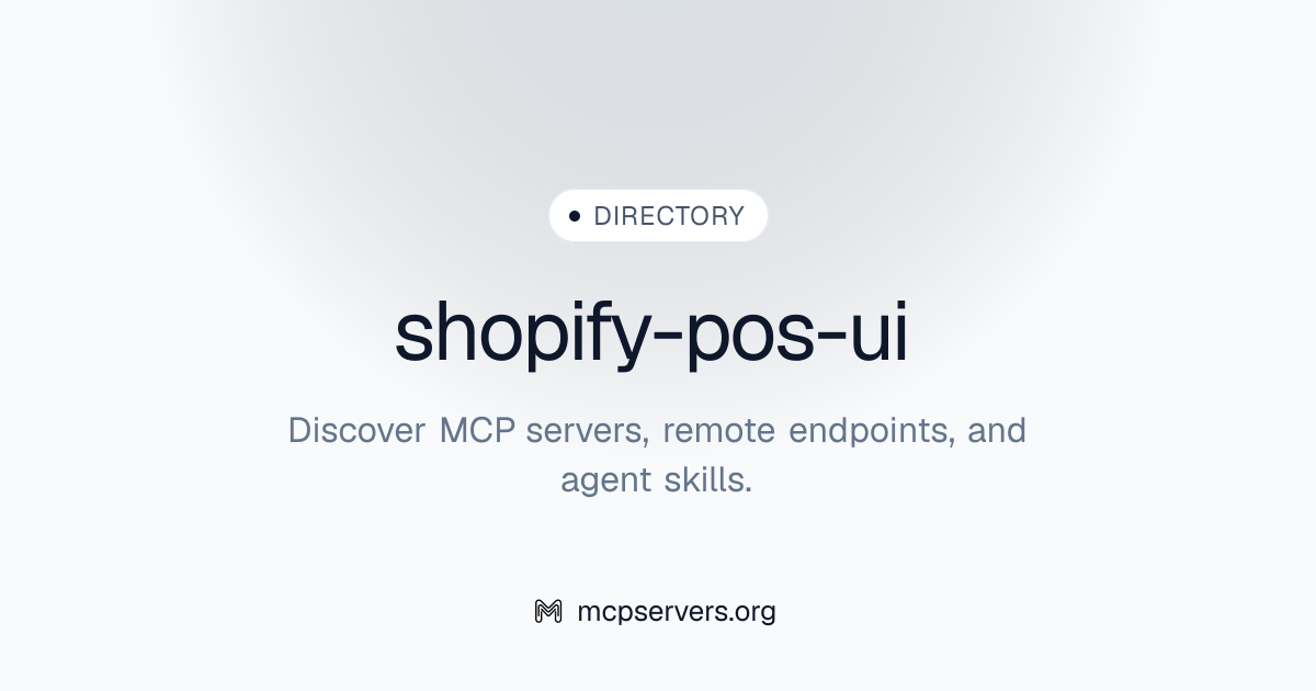shopify-pos-ui | Agent Skills Library