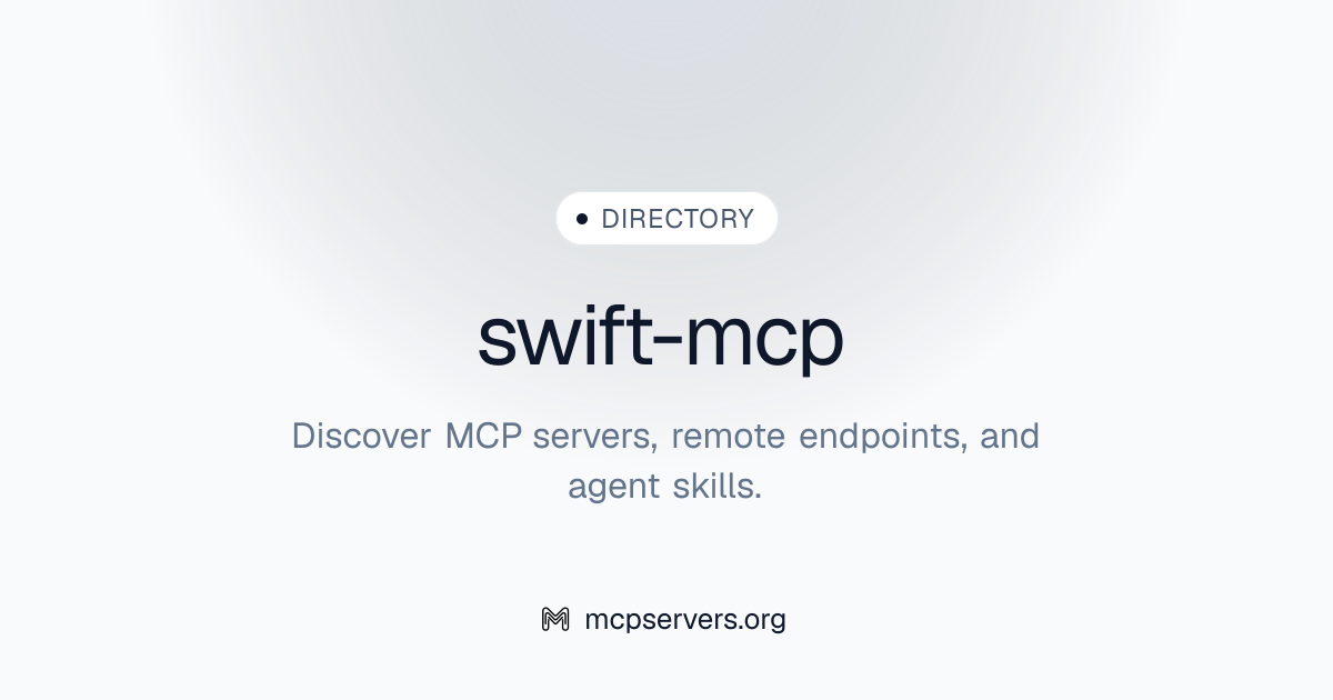 Swift MCP Server | Awesome MCP Servers