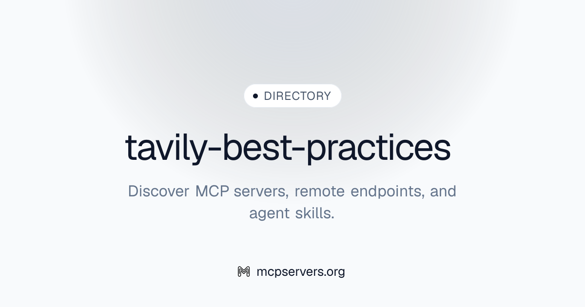 tavily-best-practices | Agent Skills Library