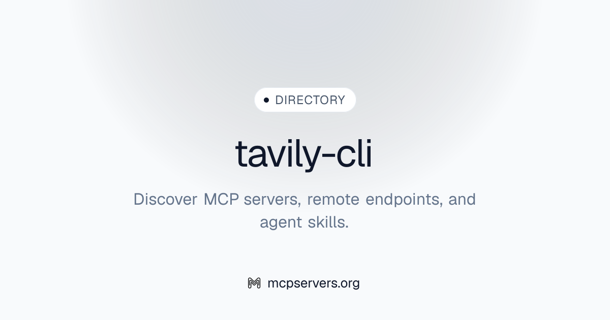 tavily-cli | Agent Skills Library