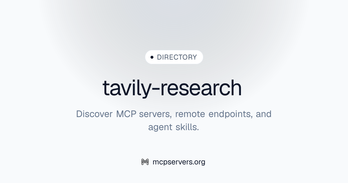 tavily-research | Agent Skills Library