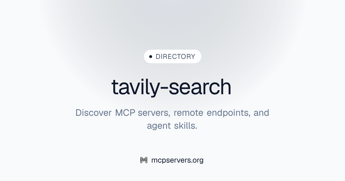 tavily-search | Agent Skills Library