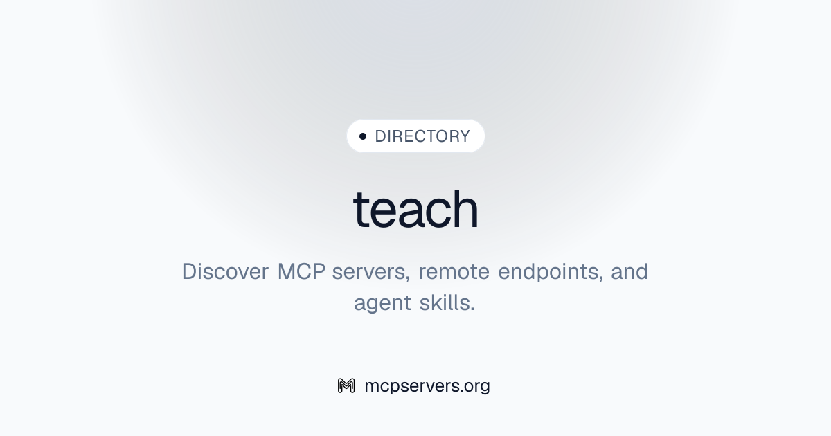 teach | Agent Skills Library