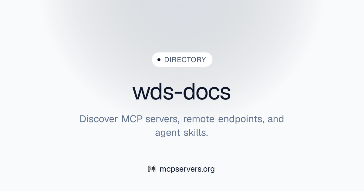 wds-docs | Agent Skills Library